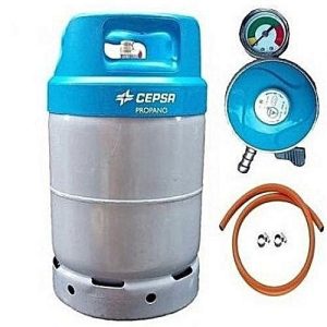 Gas cylinder, 3yards Hose,Regulator,+ Meter &Clips