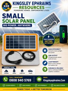 Kingsley Ephraims Small Solar Panel
