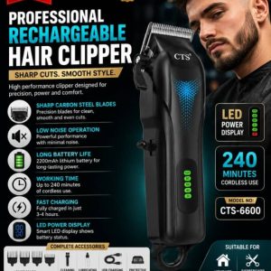 CTS Professional Rechargeable Hair Clipper (CTS-6600)