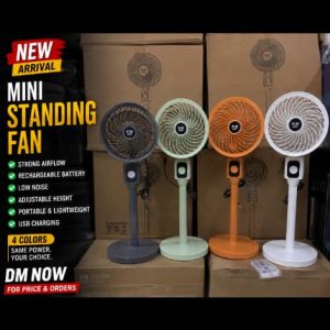 Mini Standing Fan β Rechargeable, Adjustable Height (4 Colours)