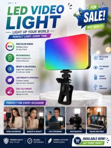 Portable RGB LED Video Light – Rechargeable