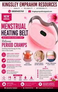 Menstrual Heating Belt – Rechargeable Period Cramp Relief (Digital Display)