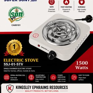 Super Sony SSJ-01-STV Single Burner Electric Stove (1500W)
