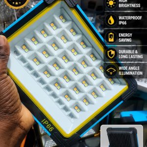 50W LED Flood Light – IP66 Waterproof with Adjustable Stand