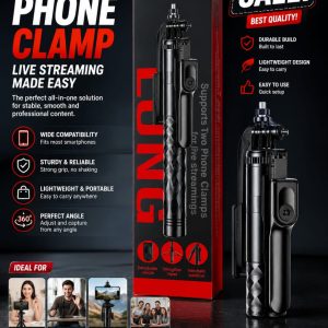K28 Phone Clamp Selfie Stick Tripod β Live Streaming Kit (Dual Phone Support)