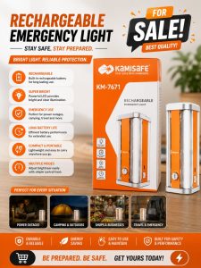 Rechargeable LED Emergency Light – Super Bright, Portable