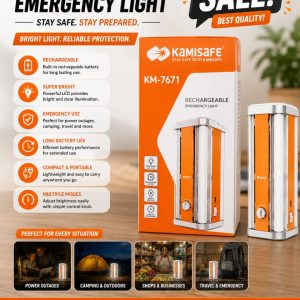 Rechargeable LED Emergency Light – Super Bright, Portable