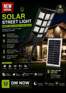 Solar Flood Light with Remote Control & Timer Modes