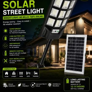Solar Flood Light with Remote Control & Timer Modes