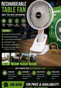 Rechargeable Cordless Fan – Beat the Heat Anywhere