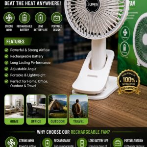 Rechargeable Cordless Fan β Beat the Heat Anywhere