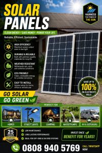Solar Panel – High Efficiency, Maximum Output in Low Light
