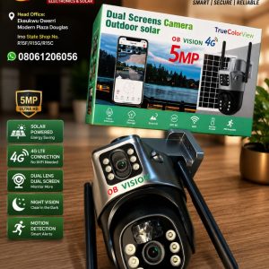 OB Vision 5MP Solar 4G Camera – Dual Lens, Dual Screen, True Color View