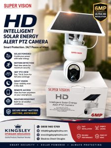 Super Vision HD Intelligent Solar Energy Alert PTZ Camera – 6MP, 4G, 360°