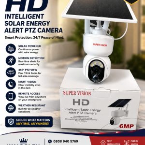 Super Vision HD Intelligent Solar Energy Alert PTZ Camera – 6MP, 4G, 360°
