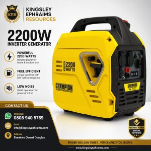 Champion 2200W Inverter Generator – Quiet & Fuel Efficient
