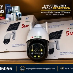 OB Vision 4G Solar PTZ Camera β 5MP, True Color Night Vision
