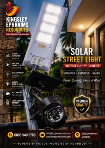 Solar Street Light with Security Camera – Motion Detection, Waterproof